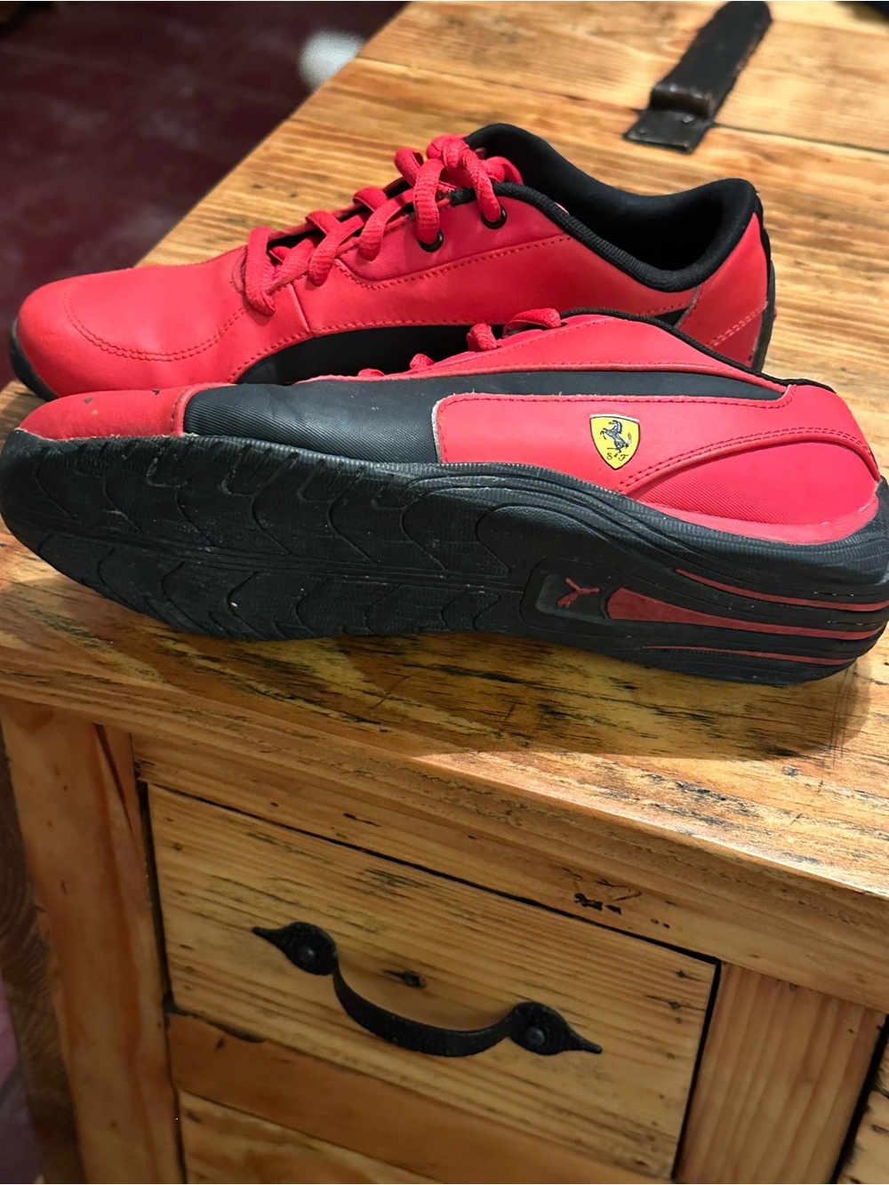 Puma Kids Red and Black Motorsport Sneakers - Picture 2 of 6